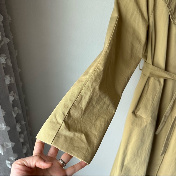 Commence // Buttery Mustard Trench Coat Size S - Picture 5 of 9